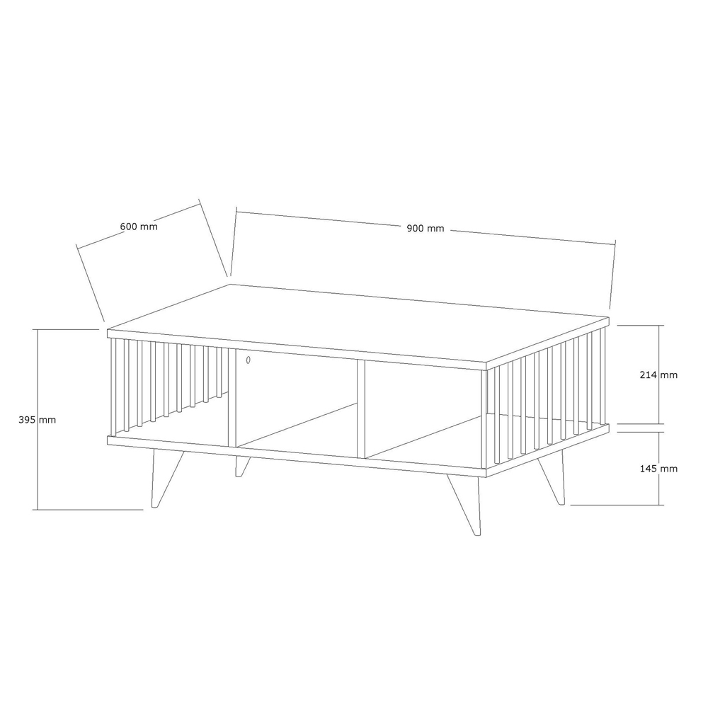 Bert Wooden Coffee Table in White