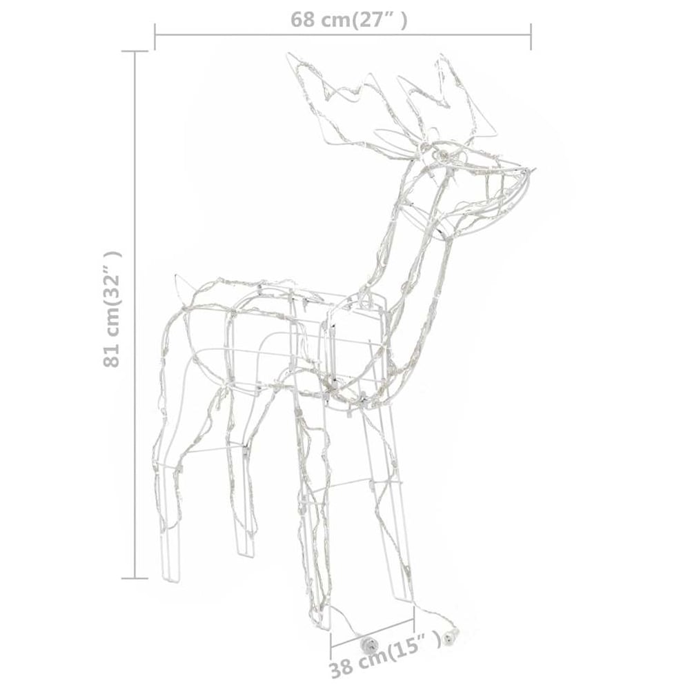 Bertram 3-Piece LED Lighted Reindeer Christmas Display - Colourful