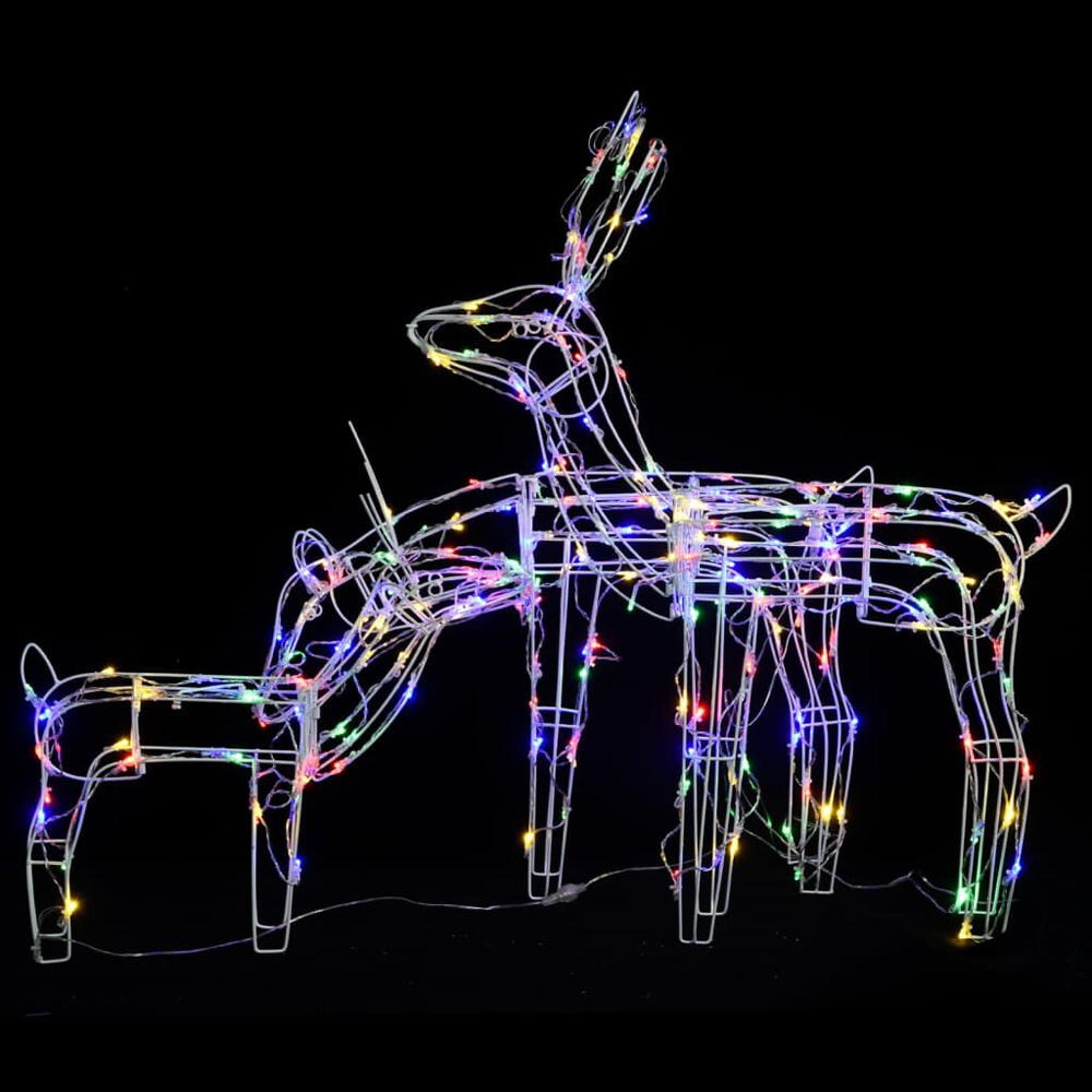 Bertram 3-Piece LED Lighted Reindeer Christmas Display - Colourful