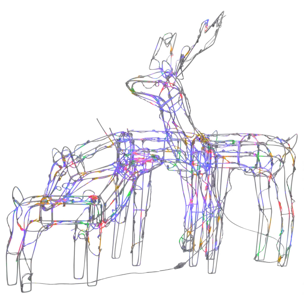 Bertram 3-Piece LED Lighted Reindeer Christmas Display - Colourful