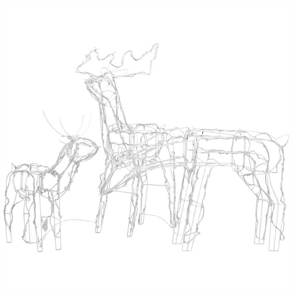 Bertram 3-Piece LED Lighted Reindeer Christmas Display - Colourful
