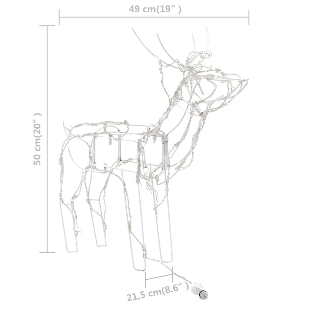 Bertram 3-Piece LED Lighted Reindeer Christmas Display - Colourful