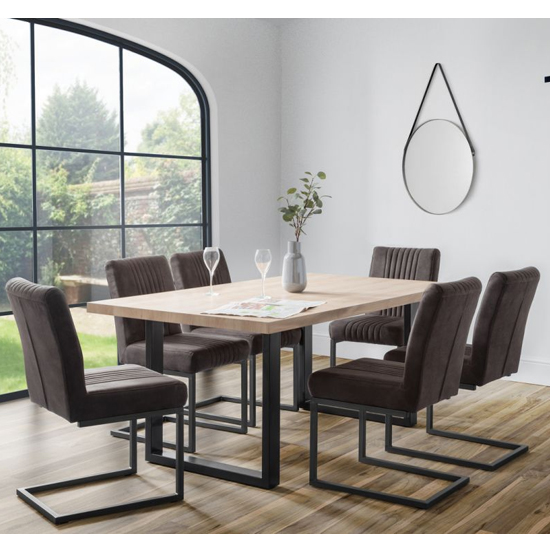Bacca Rectangular Wooden Dining Table In Oak