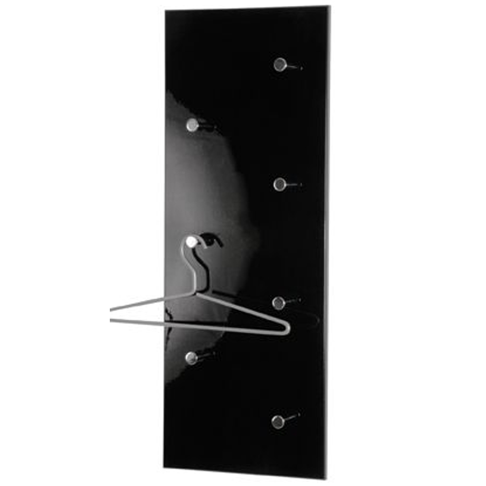 Berwyn Wooden Coat Rack In Black And Chrome