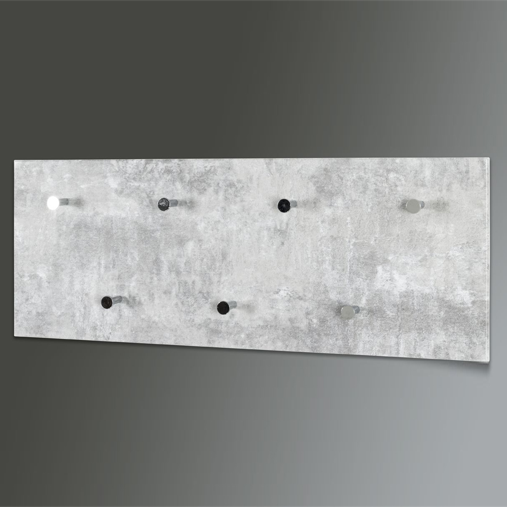 Berwyn Wooden Coat Rack In Concrete And Chrome