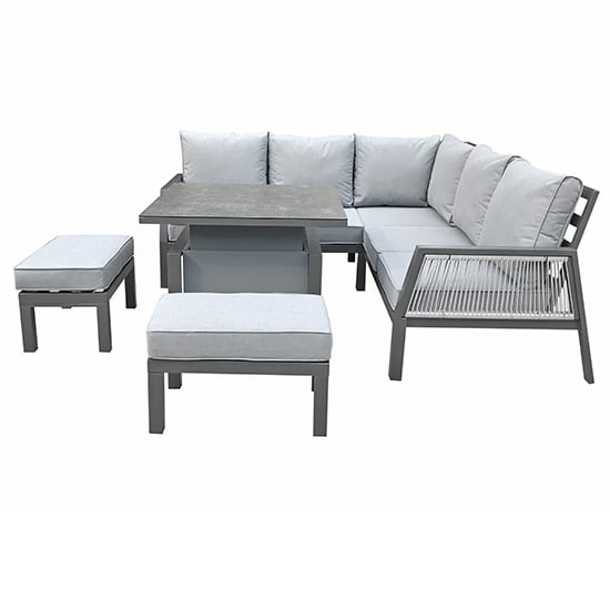 Bessie Corner Sofa Set With Lift Table And 2 Benches In Grey_2