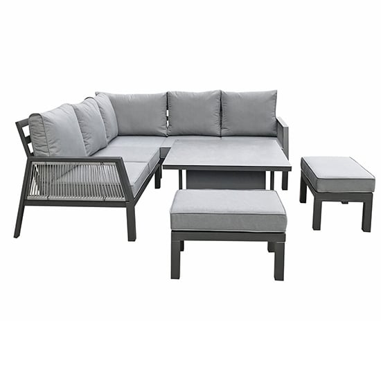 Bessie Corner Sofa Set With Lift Table And 2 Benches In Grey_3
