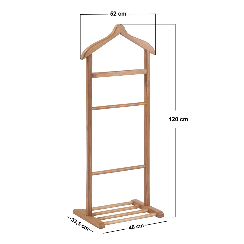 Beta Beech Wood Valet Stand in Natural