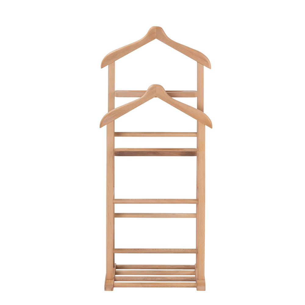 Beta Beech Wood Double Valet Stand in Natural