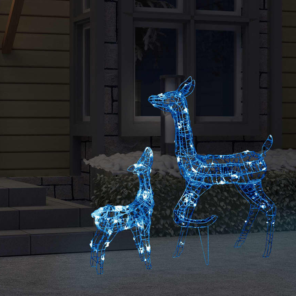 Bethany 160 LED Acrylic Christmas Family Reindeer - Blue