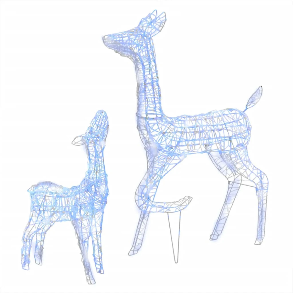 Bethany 160 LED Acrylic Christmas Family Reindeer - Blue