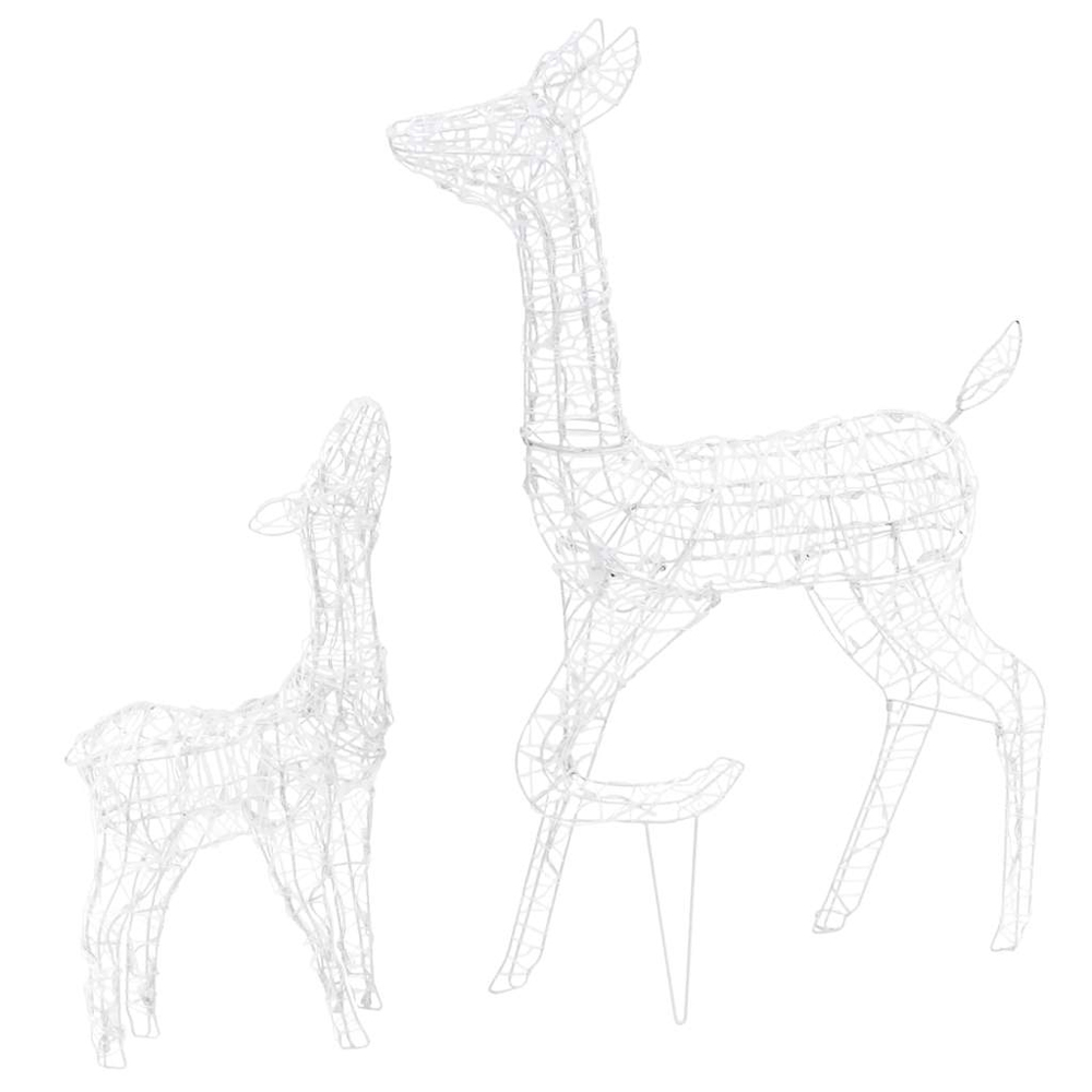 Bethany 160 LED Acrylic Christmas Family Reindeer - Cold White