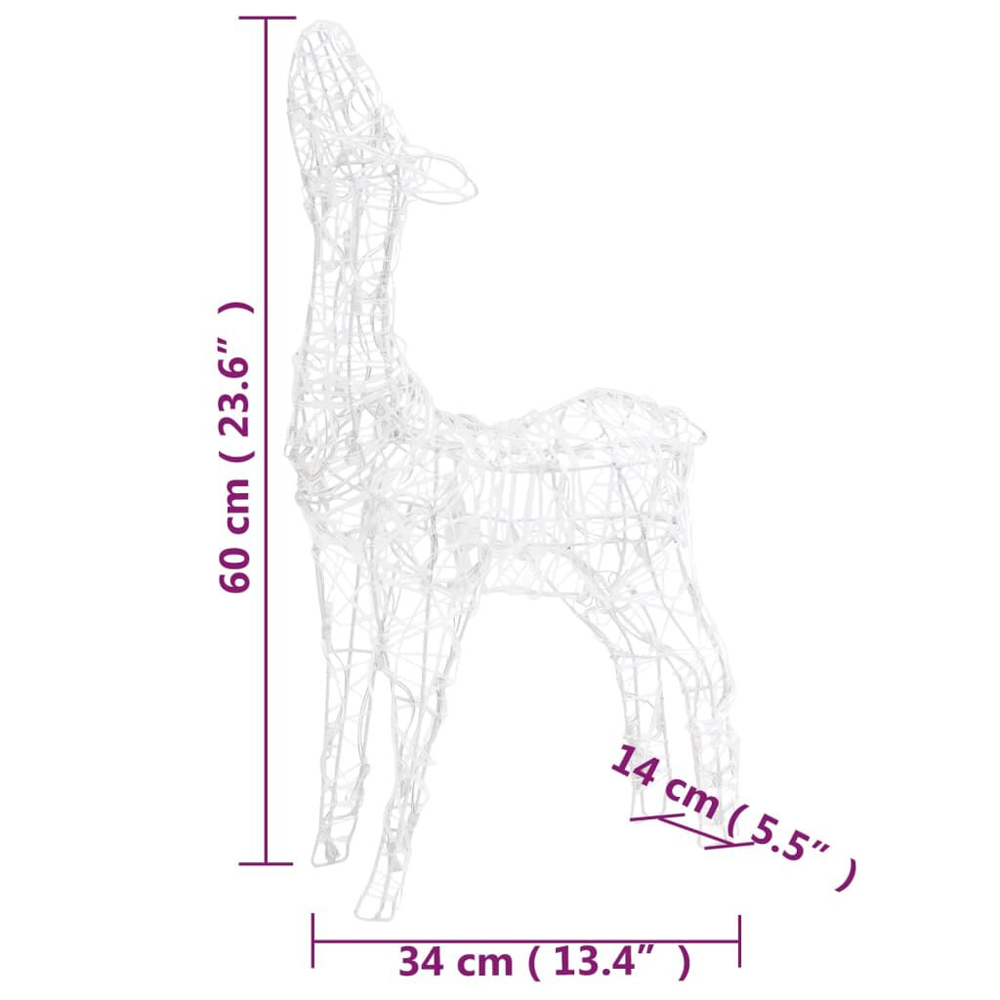 Bethany 160 LED Acrylic Christmas Family Reindeer - Warm White