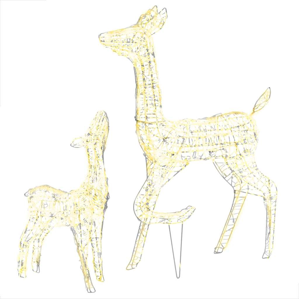 Bethany 160 LED Acrylic Christmas Family Reindeer - Warm White