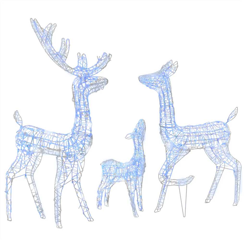 Bethany 300 LED Acrylic Christmas Family Reindeer - Blue