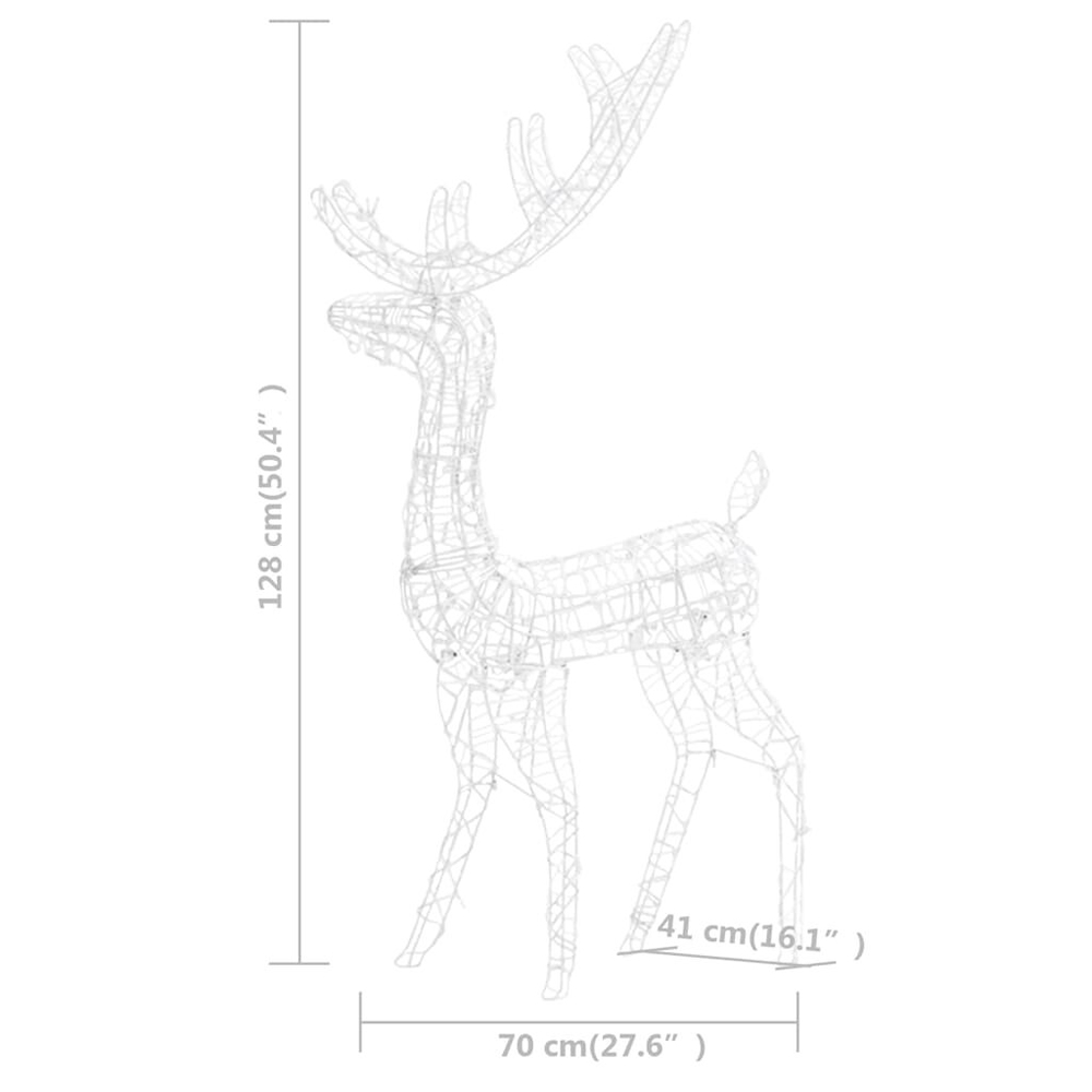 Bethany 300 LED Acrylic Christmas Family Reindeer - Cold White