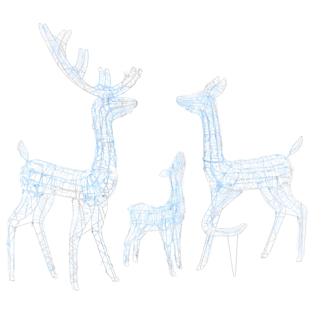 Bethany 300 LED Acrylic Christmas Family Reindeer - Cold White