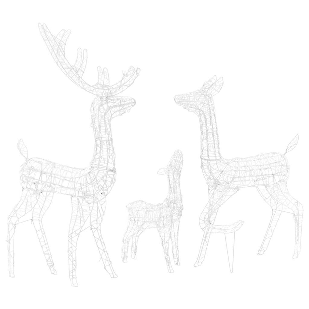 Bethany 300 LED Acrylic Christmas Family Reindeer - Cold White