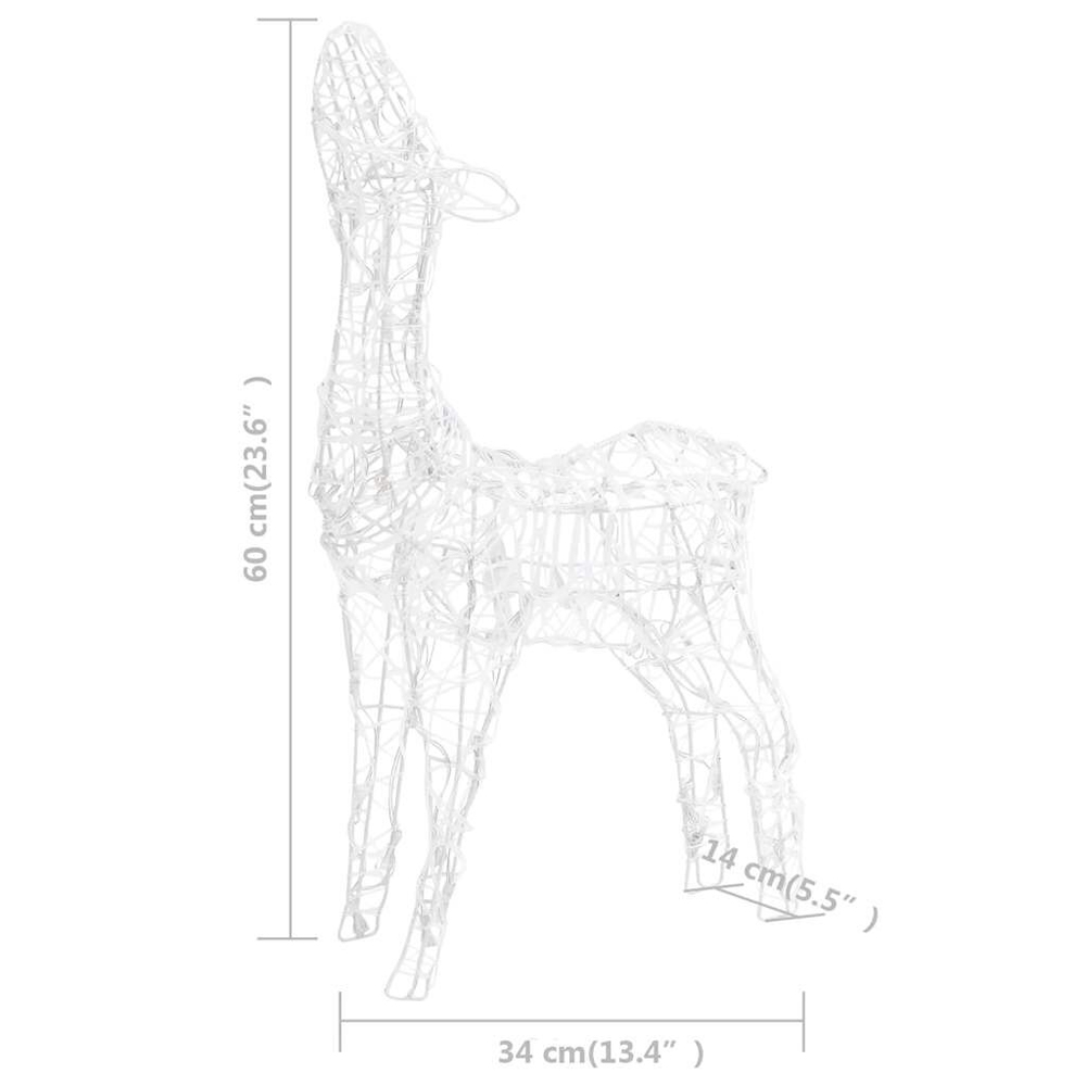 Bethany 300 LED Acrylic Christmas Family Reindeer - Colourful