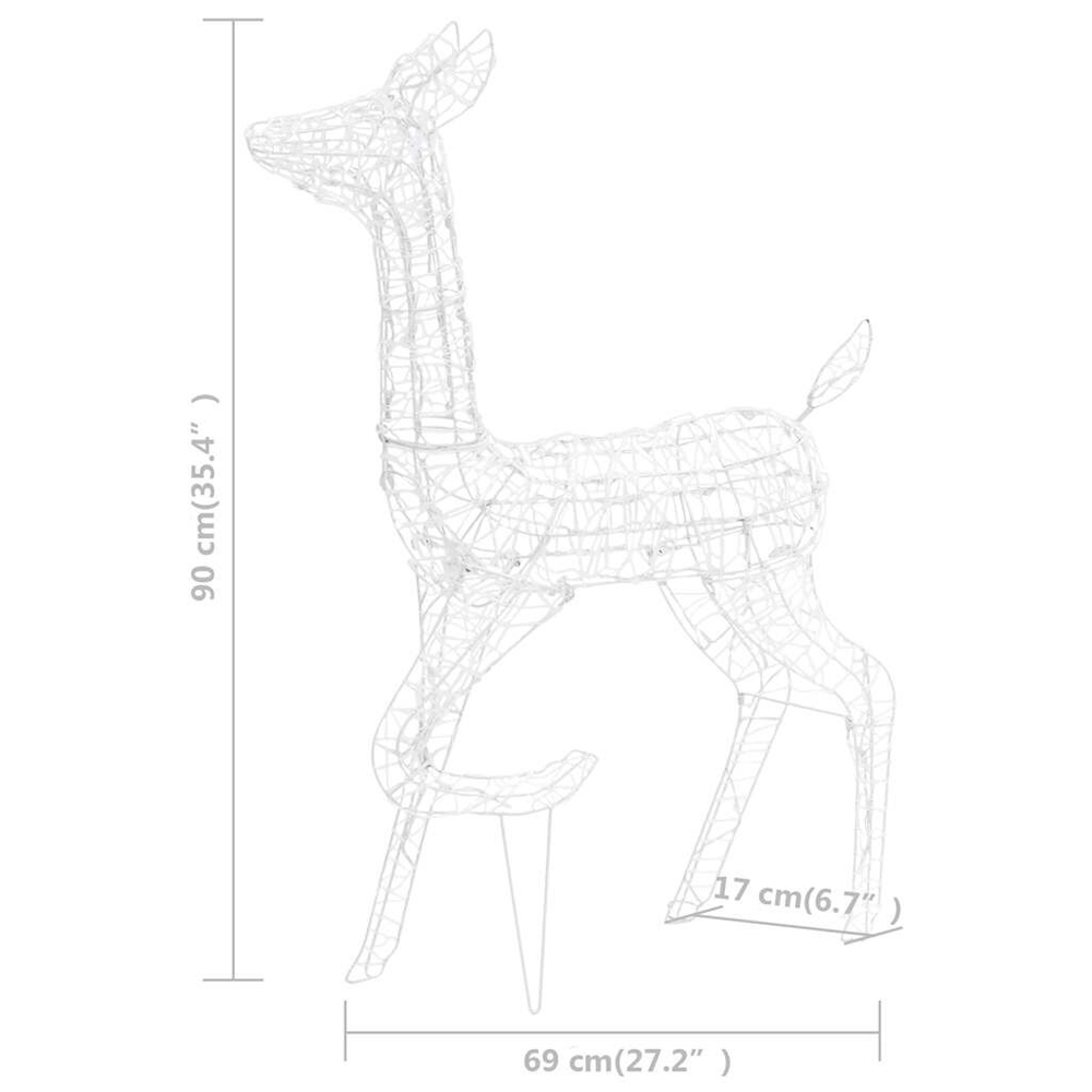 Bethany 300 LED Acrylic Christmas Family Reindeer - Colourful