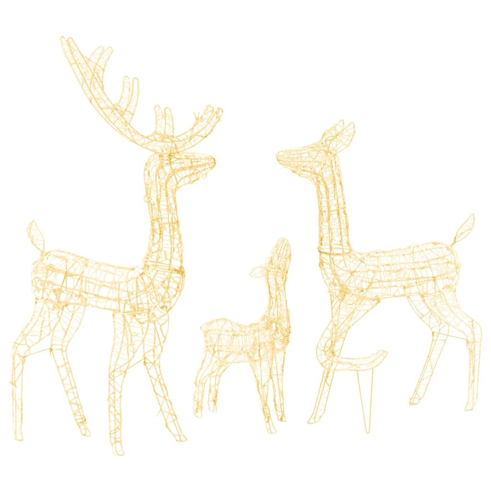 Bethany 300 LED Acrylic Christmas Family Reindeer - Warm White