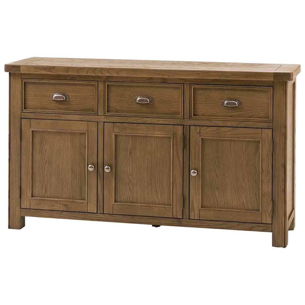 Bethesda Large Wooden Sideboard With 3 Doors 3 Drawers In Natural