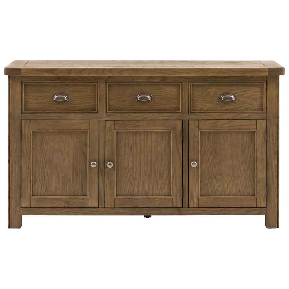 Bethesda Large Wooden Sideboard With 3 Doors 3 Drawers In Natural