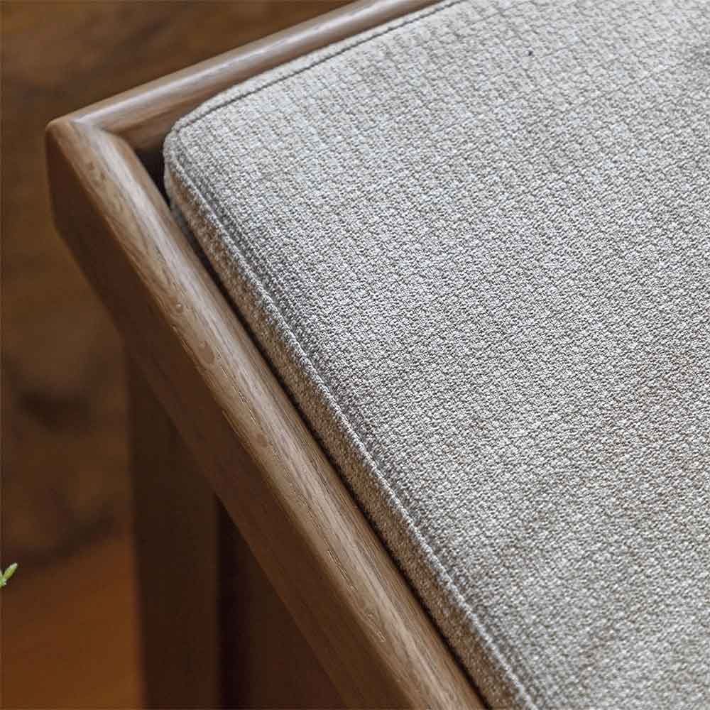 Bethesda Wooden Hallway Seating Bench With Fabric Seat In Natural