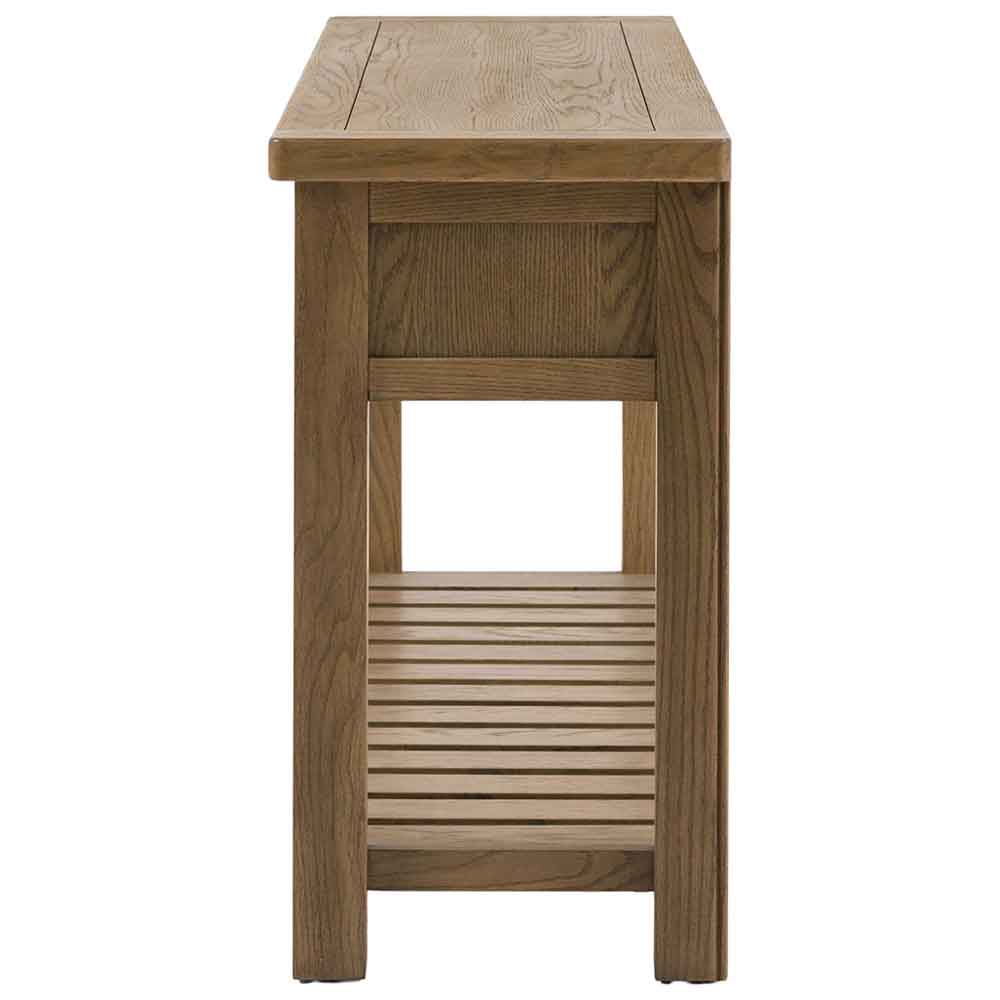 Bethesda Large Wooden Console Table With 2 Drawers in Natural