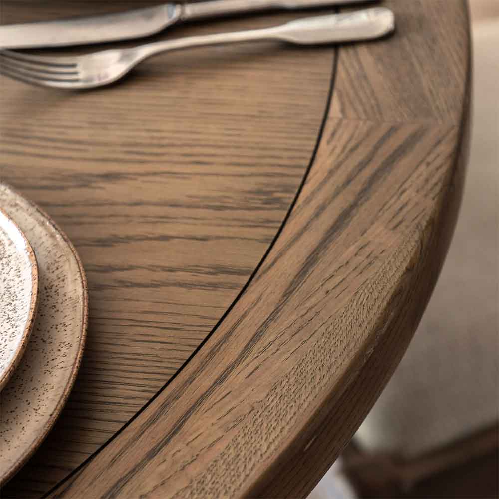 Bethesda Wooden Round Extending Dining Table In Natural