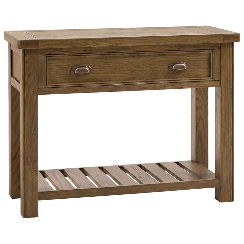 Bethesda Small Wooden Console Table With 1 Drawer in Natural