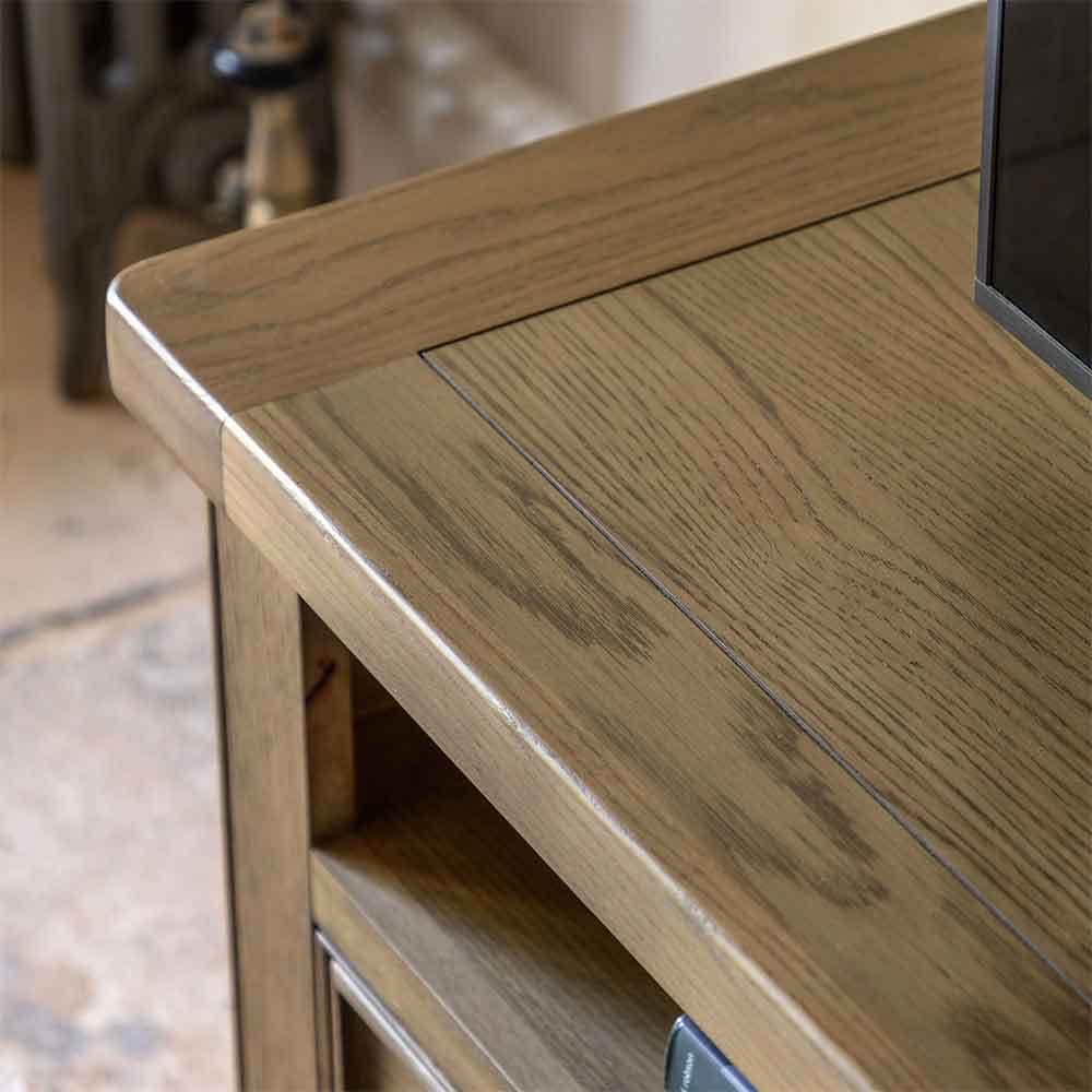 Bethesda Wooden TV Stand With 2 Drawers In Natural
