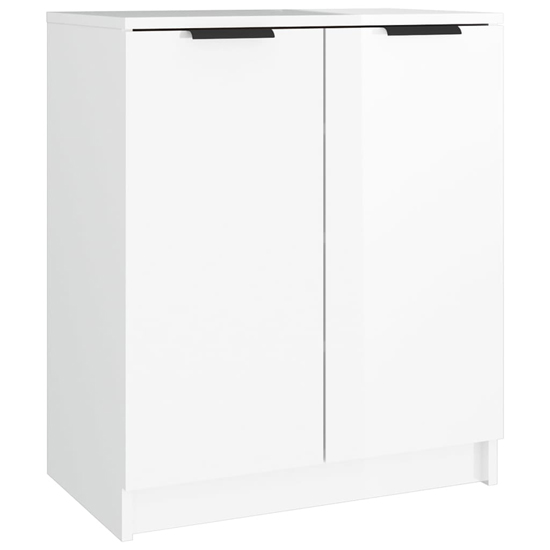 Betsi High Gloss Shoe Storage Cabinet With 2 Doors In White_3