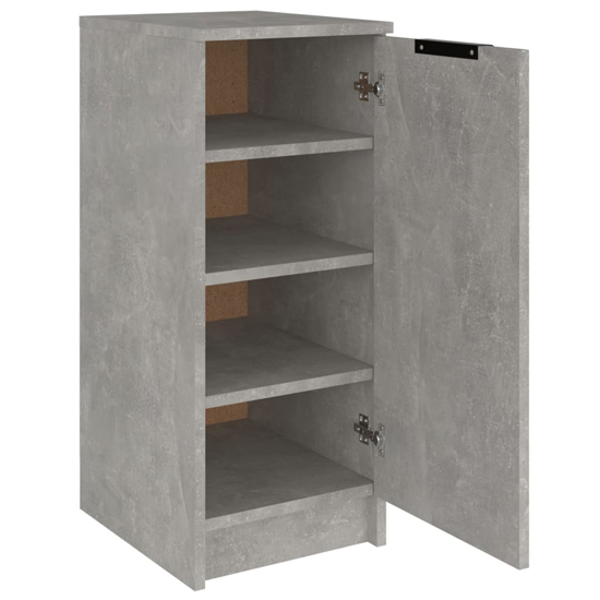 Betsi Wooden Shoe Storage Cabinet With 1 Door In Concrete Effect