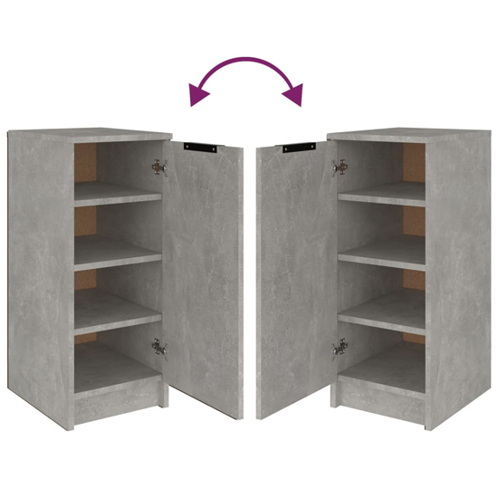 Betsi Wooden Shoe Storage Cabinet With 1 Door In Concrete Effect