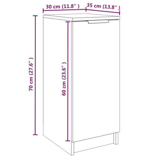 Betsi Wooden Shoe Storage Cabinet With 1 Door In Concrete Effect