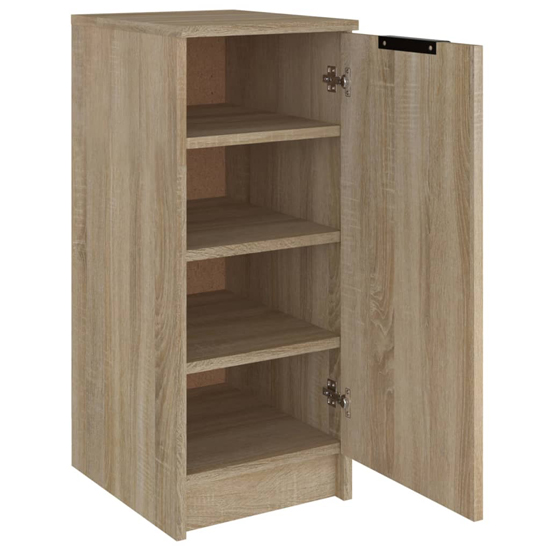 Betsi Wooden Shoe Storage Cabinet With 1 Door In Sonoma Oak