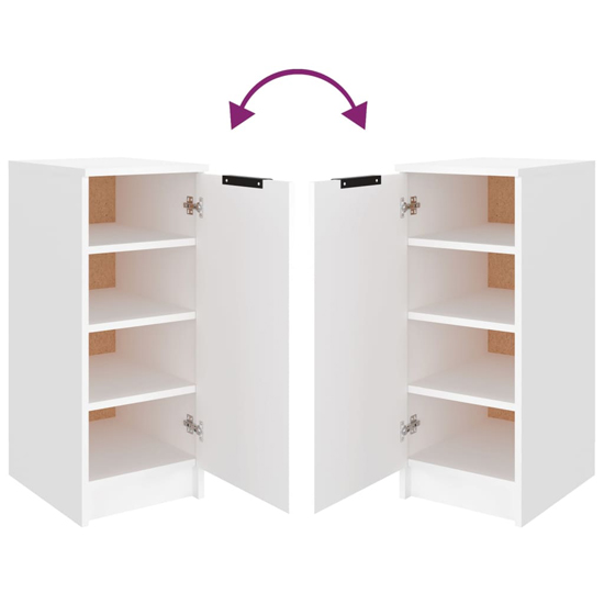 Betsi Wooden Shoe Storage Cabinet With 1 Door In White