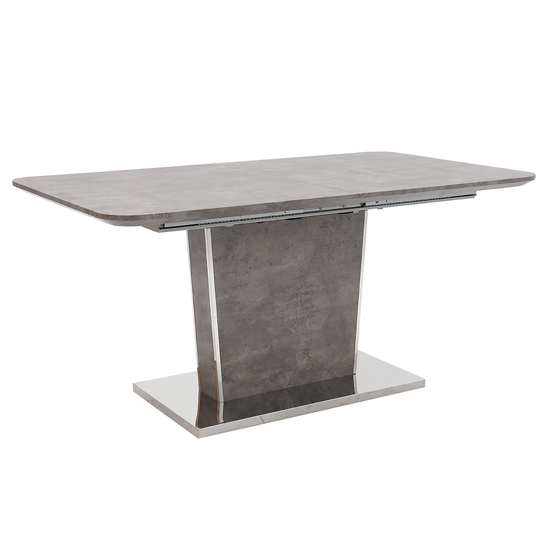 Bette Extending 160cm Dining Table In Grey Concrete Effect