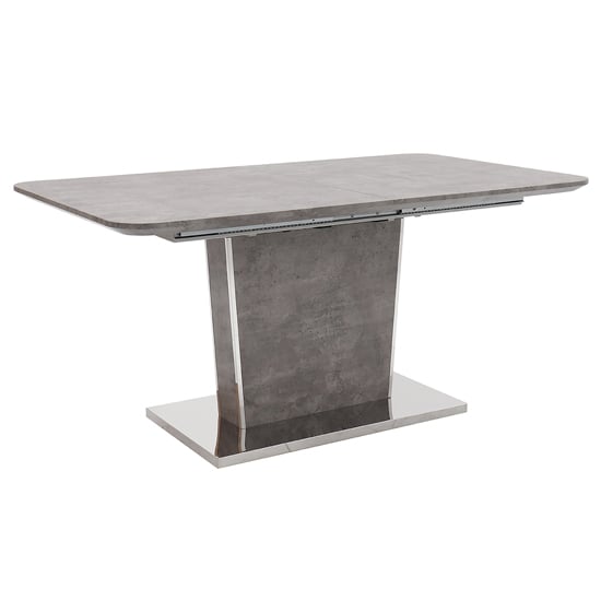 Bette Large Wooden Extending Dining Table In Concrete Effect_1