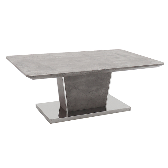 Product photograph of Bette Wooden Coffee Table In Light Grey Concrete Effect from Furniture in Fashion