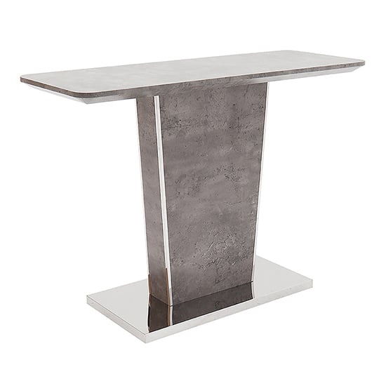Photo of Bette wooden console table in light grey concrete effect