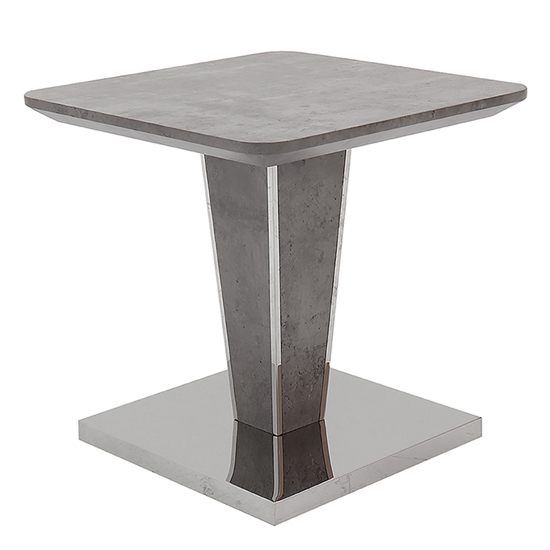 Bette Wooden Lamp Table In Light Grey Concrete Effect