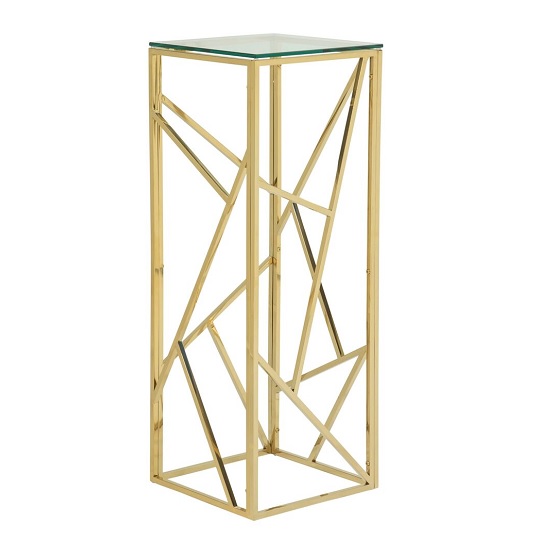 Olympic High Gloss Top Telephone Table With Glass Side Panels