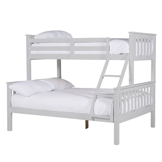 Beverley Wooden Single And Double Bunk Bed In Grey