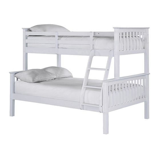 Product photograph of Beverley Wooden Single And Double Bunk Bed In White from Furniture in Fashion