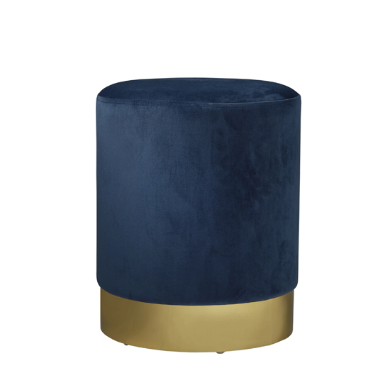 Beverly Round Velvet Stool In Mystique Blue And Gold_3