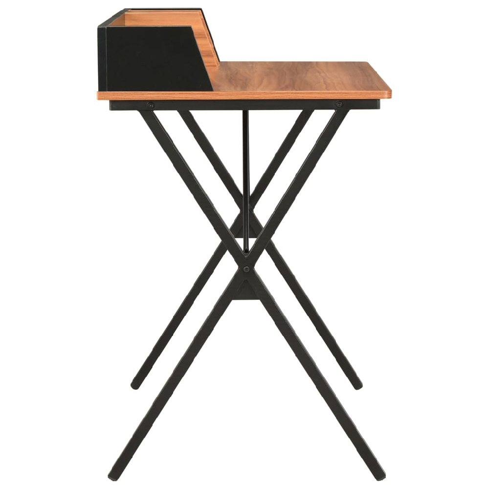 Beverly Wooden Laptop Desk In Black And Brown