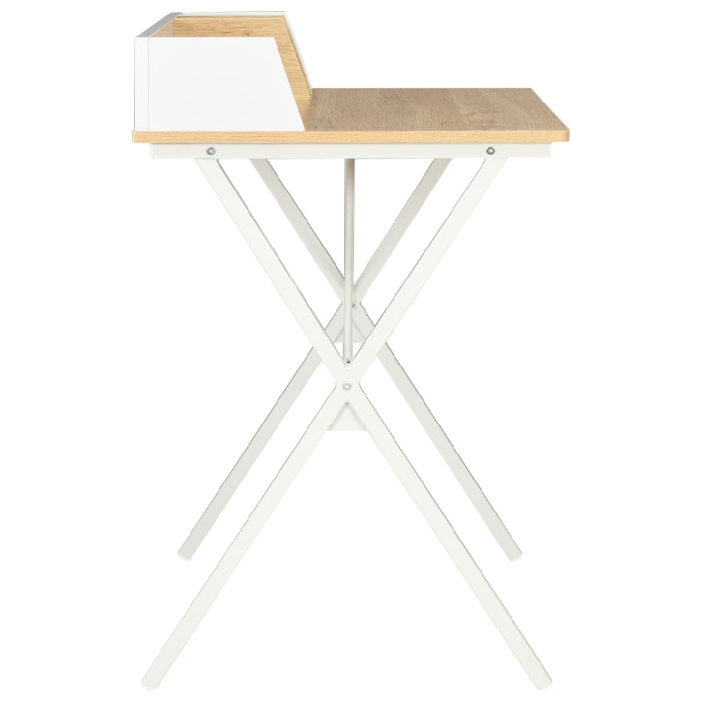 Beverly Wooden Laptop Desk In White And Oak