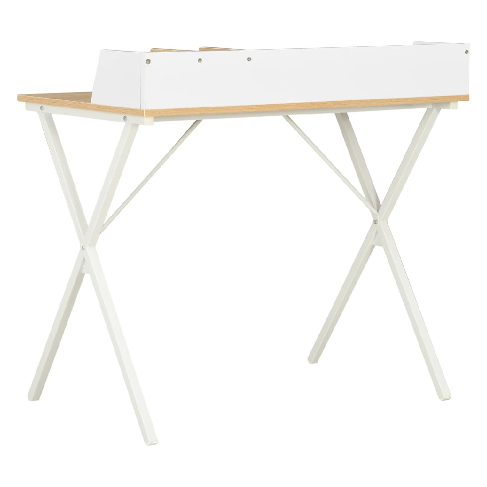 Beverly Wooden Laptop Desk In White And Oak